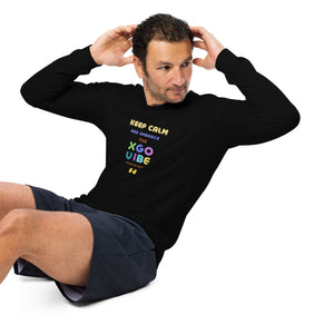 Unisex Long Sleeve Tee - Keep Calm And Embrace The XGO VIBE Hands Up Baby!