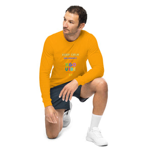 Unisex Long Sleeve Tee - Keep Calm And Embrace The XGO VIBE Hands Up Baby!