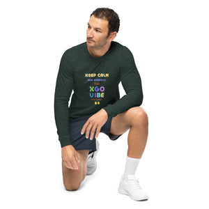Unisex Long Sleeve Tee - Keep Calm And Embrace The XGO VIBE Hands Up Baby!
