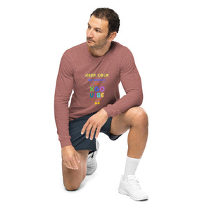 Unisex Long Sleeve Tee - Keep Calm And Embrace The XGO VIBE Hands Up Baby!
