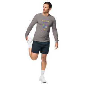 Unisex Long Sleeve Tee - Keep Calm And Embrace The XGO VIBE Hands Up Baby!