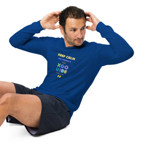 Unisex Long Sleeve Tee - Keep Calm And Embrace The XGO VIBE Hands Up Baby!