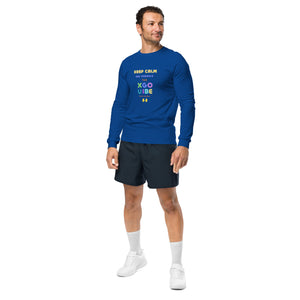 Unisex Long Sleeve Tee - Keep Calm And Embrace The XGO VIBE Hands Up Baby!
