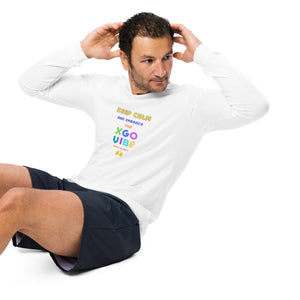 Unisex Long Sleeve Tee - Keep Calm And Embrace The XGO VIBE Hands Up Baby!