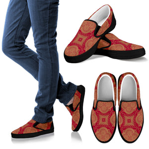 Royal Red Men's Slip Ons
