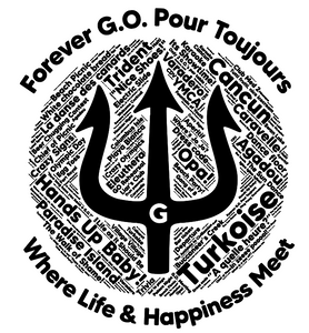 Women’s fitted t-shirt -White Print-Forever GO Where Life and Happiness Meet