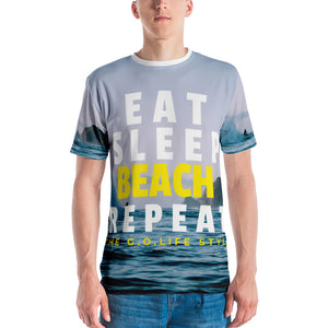 EAT, SLEEP. BEACH, REPEAT - THE G.O. LIFE STYLE MEN'S T-SHIRT