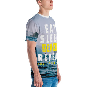EAT, SLEEP. BEACH, REPEAT - THE G.O. LIFE STYLE MEN'S T-SHIRT