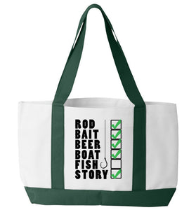 Fishing Checklist Tote Bag