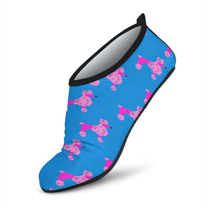 Pink & Blue Poodles Beach Shoes