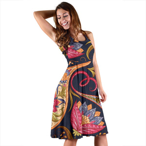 Royal Blue Paisley Women's Dress