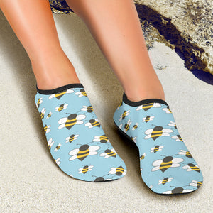 Cute Bumble Bees Aqua Shoes