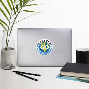 Bubble-free stickers - Forever Go Stickers ( new logo) Perfect For Suitcases, Laptops, Phone, Notebooks etc.