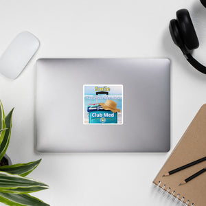 Bubble-free stickers - Smile if you have been to a Club Med -New Forever GO  ( New Logo)
