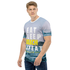 EAT, SLEEP. BEACH, REPEAT - THE G.O. LIFE STYLE MEN'S T-SHIRT