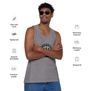 Men’s premium tank top - Forever G.O. Logo Where Life and Happiness Meet