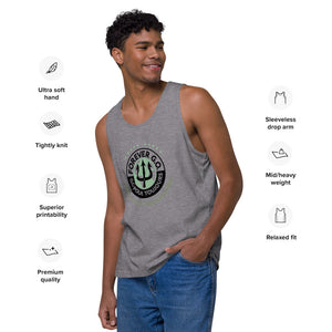 Men’s premium tank top - Forever G.O. Logo Where Life and Happiness Meet