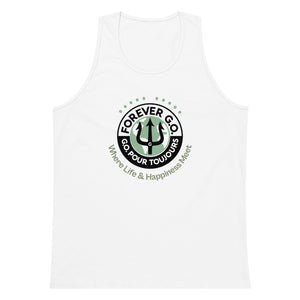 Men’s premium tank top - Forever G.O. Logo Where Life and Happiness Meet