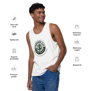 Men’s premium tank top - Forever G.O. Logo Where Life and Happiness Meet