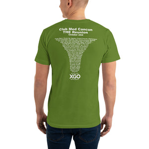 CLUB MED CANCUN THE REUNION-Adult Mens XGO Tshirt - Short-Sleeve T-Shirt - Longer Length T-Shirt