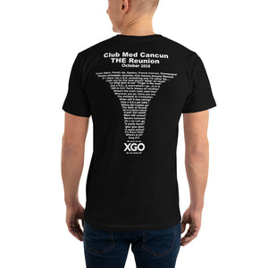 CLUB MED CANCUN THE REUNION-Adult Mens XGO Tshirt - Short-Sleeve T-Shirt - Longer Length T-Shirt