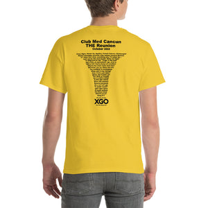 CLUB MED CANCUN THE REUNION Short-Sleeve T-Shirt - Heavier Cotton T-shirt -With Black Print