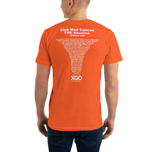CLUB MED CANCUN THE REUNION-Adult Mens XGO Tshirt - Short-Sleeve T-Shirt - Longer Length T-Shirt