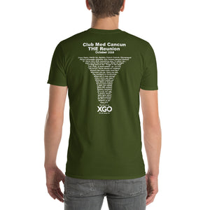CLUB MED CANCUN THE REUNION-  Adult  Short-Sleeve T-Shirt - with white print