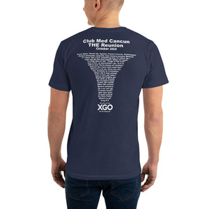 CLUB MED CANCUN THE REUNION-Adult Mens XGO Tshirt - Short-Sleeve T-Shirt - Longer Length T-Shirt