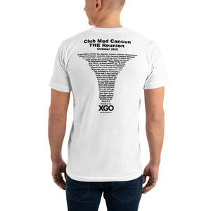 CLUB MED CANCUN THE REUNION-Adult Mens XGO Tshirt - Short-Sleeve T-Shirt - Longer Length T-Shirt