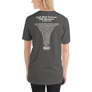 CLUB MED CANCUN THE REUNION -Short-Sleeve Unisex T-Shirt with white print