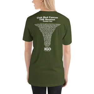 CLUB MED CANCUN THE REUNION -Short-Sleeve Unisex T-Shirt with white print