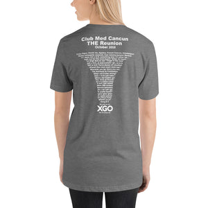 CLUB MED CANCUN THE REUNION -Short-Sleeve Unisex T-Shirt with white print
