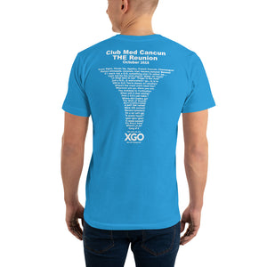 CLUB MED CANCUN THE REUNION-Adult Mens XGO Tshirt - Short-Sleeve T-Shirt - Longer Length T-Shirt