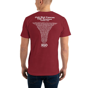 CLUB MED CANCUN THE REUNION-Adult Mens XGO Tshirt - Short-Sleeve T-Shirt - Longer Length T-Shirt