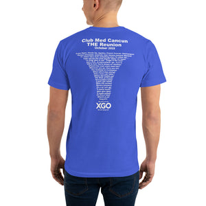 CLUB MED CANCUN THE REUNION-Adult Mens XGO Tshirt - Short-Sleeve T-Shirt - Longer Length T-Shirt