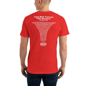 CLUB MED CANCUN THE REUNION-Adult Mens XGO Tshirt - Short-Sleeve T-Shirt - Longer Length T-Shirt