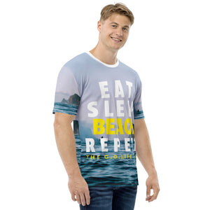 EAT, SLEEP. BEACH, REPEAT - THE G.O. LIFE STYLE MEN'S T-SHIRT