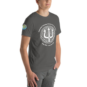 Unisex t-shirt-  Logo on Right Sleeve -Forever GO Reunion Club Med Turkoise 2022