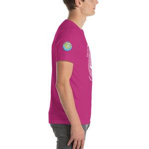 Unisex t-shirt-  Logo on Right Sleeve -Forever GO Reunion Club Med Turkoise 2022
