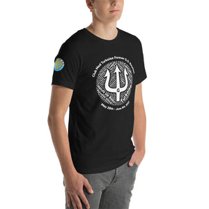 Unisex t-shirt-  Logo on Right Sleeve -Forever GO Reunion Club Med Turkoise 2022