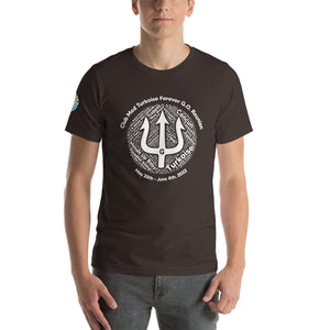Unisex t-shirt-  Logo on Right Sleeve -Forever GO Reunion Club Med Turkoise 2022