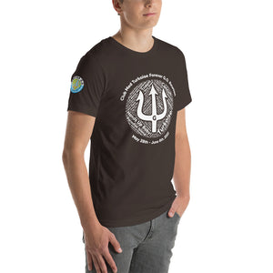 Unisex t-shirt-  Logo on Right Sleeve -Forever GO Reunion Club Med Turkoise 2022