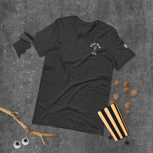 Short-Sleeve Unisex T-Shirt - Club Med G.O. New Forever GO Patch printed on Left Sleeve ( Dark Color Shirts)