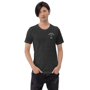 Short-Sleeve Unisex T-Shirt - Club Med G.O. New Forever GO Patch printed on Left Sleeve ( Dark Color Shirts)