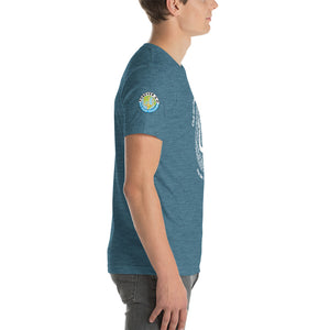 Unisex t-shirt-  Logo on Right Sleeve -Forever GO Reunion Club Med Turkoise 2022