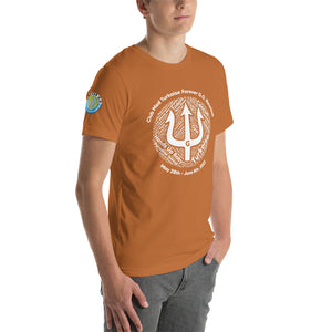 Unisex t-shirt-  Logo on Right Sleeve -Forever GO Reunion Club Med Turkoise 2022