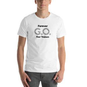 Unisex t-shirt - Black lettering-Forever G.O. Club Med Turkoise Reunion May 28-June 4th, 2022 ( Portion of sale going to Charity Fund)