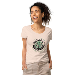 Women’s basic organic t-shirt - Forever GO Where Life & Happiness Meet