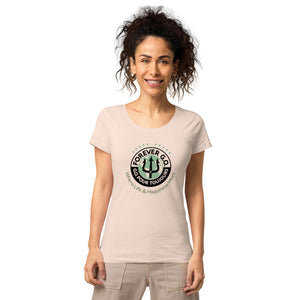 Women’s basic organic t-shirt - Forever GO Where Life & Happiness Meet
